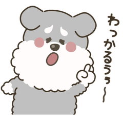 [LINEスタンプ] 感情を伝える♡シュナウザーの喜怒哀楽