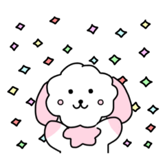 [LINEスタンプ] わたがしいぬ