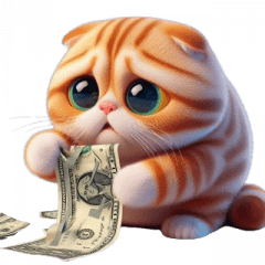 [LINEスタンプ] 悪い猫 失業 お金なし