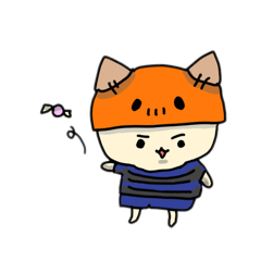 [LINEスタンプ] ハロウィン仮装にゃんじゃ