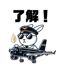 [LINEスタンプ] うさぎ パイロット ららら