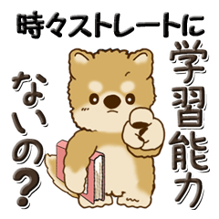 [LINEスタンプ] 柴犬・茶色い犬『時々ストレートに』