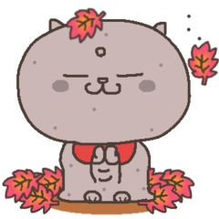 [LINEスタンプ] 地蔵 ねこ  秋