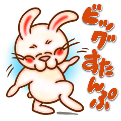 [LINEスタンプ] ピンクうさぎのリリー BIG