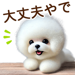 [LINEスタンプ] 関西弁やで♡羊毛ビションフリーゼ家族連絡の画像（メイン）