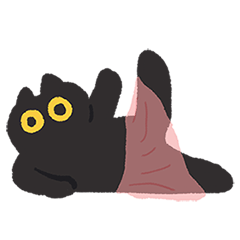 [LINEスタンプ] ツリーハウスの踊り黒猫