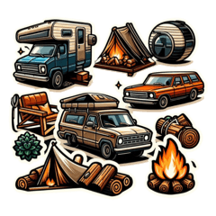 [LINEスタンプ] let'sCamp！！