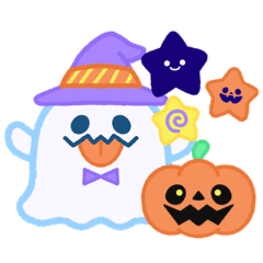 [LINEスタンプ] ハロウィン♪もこもこスタンプデコ