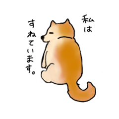 [LINEスタンプ] すねた柴犬