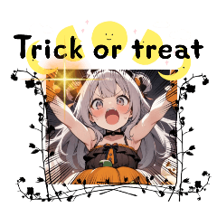 [LINEスタンプ] Halloween女の子の画像（メイン）