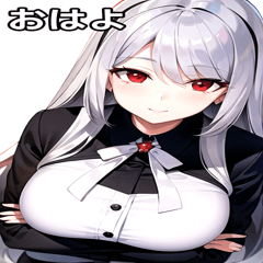 [LINEスタンプ] 銀髪オフィス女の子