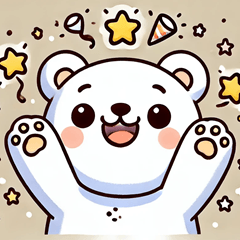 [LINEスタンプ] いつものんびり白クマくん