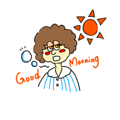 [LINEスタンプ] 海外ガール可愛い英語スタンプの画像（メイン）