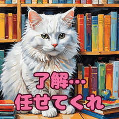 [LINEスタンプ] 活字と猫