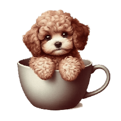 [LINEスタンプ] 犬好きさんへ (トイプードル)