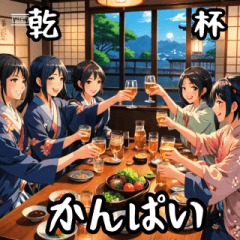 [LINEスタンプ] 世界のみんなで乾杯