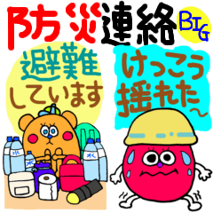 [LINEスタンプ] Rienbow【防災連絡】でか文字BIG 緊急連絡