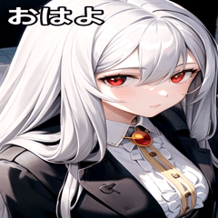 [LINEスタンプ] 銀髪トレンチコート女の子