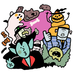 [LINEスタンプ] ハロウィン・フレンズ！の画像（メイン）