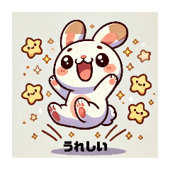 [LINEスタンプ] 陽気なうさちゃん