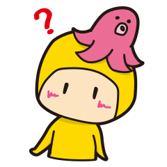 [LINEスタンプ] 頭の上にタコがいる