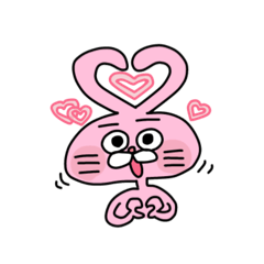 [LINEスタンプ] ごく普通のうさぎちゃん