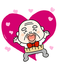 [LINEスタンプ] めでたいじいさん（繁体語と日本語）