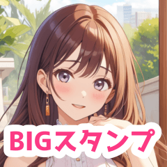 [LINEスタンプ] オアシス都市の女の子BIGスタンプの画像（メイン）