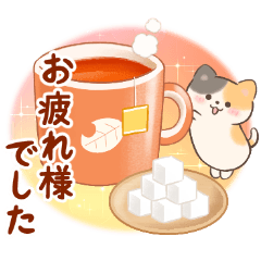 [LINEスタンプ] 秋を過ごすネコたちの画像（メイン）