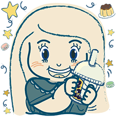 [LINEスタンプ] かわいい飲むタピオカミルクティー 01_09.