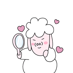 [LINEスタンプ] 動物の羊は鼻の穴がかわいい