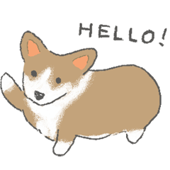 [LINEスタンプ] やわらかふんわりコーギー