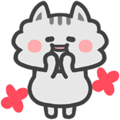 [LINEスタンプ] ふかふかねこ