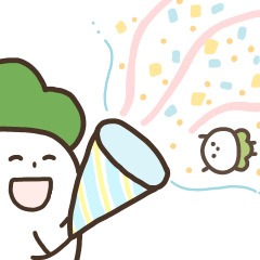 [LINEスタンプ] 動く！ミニかぶと大根