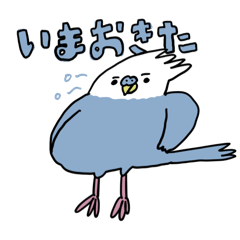 [LINEスタンプ] 青いセキセイインコ かわいい〜