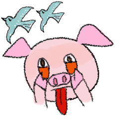 [LINEスタンプ] ピンクなブタと仲間たち