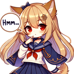 [LINEスタンプ] 制服姿の犬耳少女スタンプ