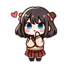 [LINEスタンプ] 言葉なんて必要ない！【女の子ver.】