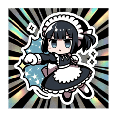 [LINEスタンプ] キラキラ メイド スタンプ