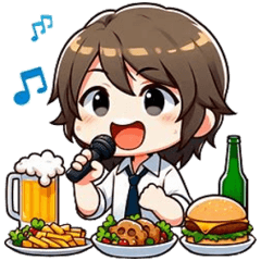 [LINEスタンプ] 仕事終わってから夕食。