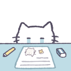 [LINEスタンプ] あまもりわーるど 学校編 【ねこ】