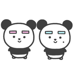 [LINEスタンプ] 双子パンダのリト君とマス君！