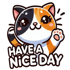 [LINEスタンプ] 三毛猫の優しい日常