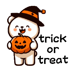 [LINEスタンプ] シロクマハロウィン