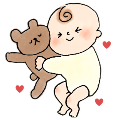 [LINEスタンプ] げんきなこども baby.