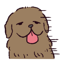 [LINEスタンプ] ニューファンドランド犬（黒＆茶色）