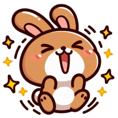 [LINEスタンプ] 使いやすい！可愛い茶うさぎさんのスタンプ