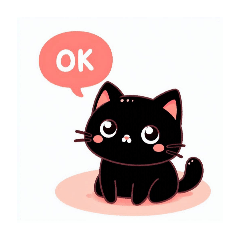 [LINEスタンプ] 黒猫くんスタンプシリーズ