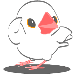 [LINEスタンプ] シロ文鳥のチロルさん