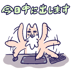 [LINEスタンプ] 絵を描くチベットスナギツネ